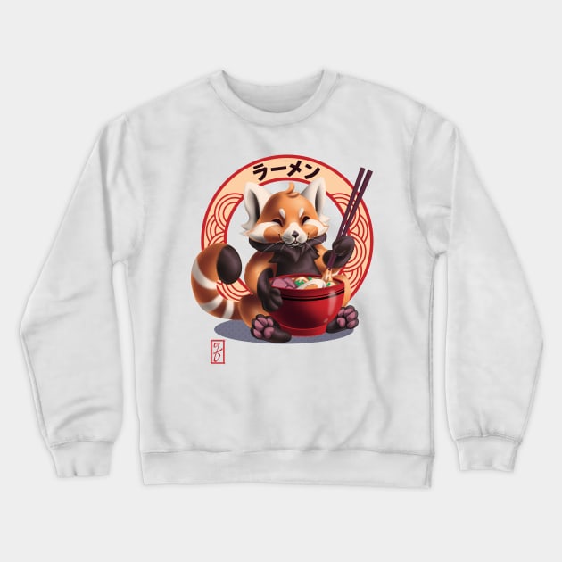 Red Panda Noms Crewneck Sweatshirt by etcherSketch